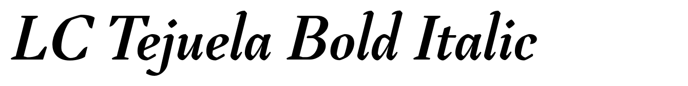 LC Tejuela Bold Italic
